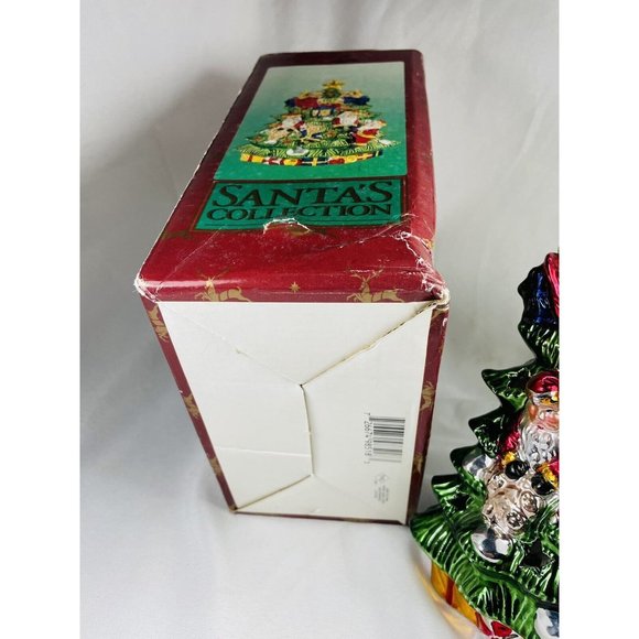 Christmas Tree Tea Light Votive Candle Holder Ceramic Santa’s Collection Vintage - Picture 11 of 12